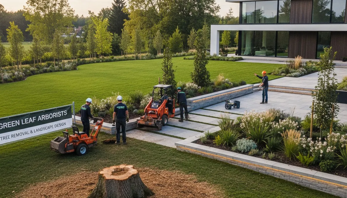 Landscape design and tree service team in Las Vegas, NV creating drought-tolerant outdoor spaces