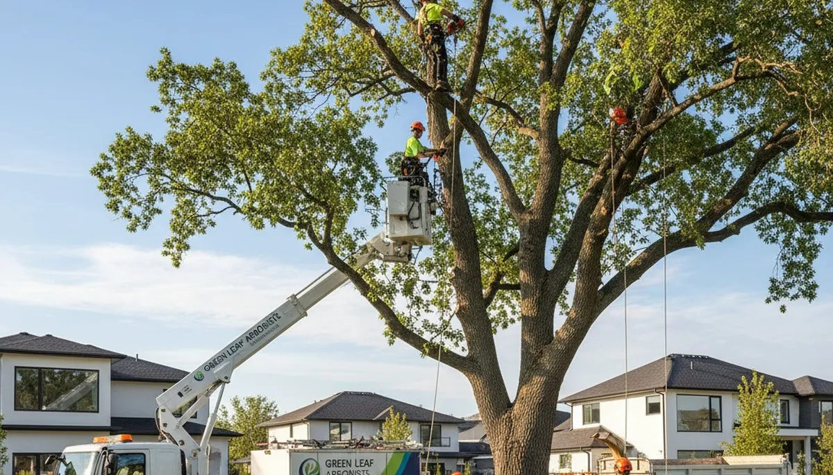 Arborist pruning a residential tree for health and safety in Las Vegas, NV